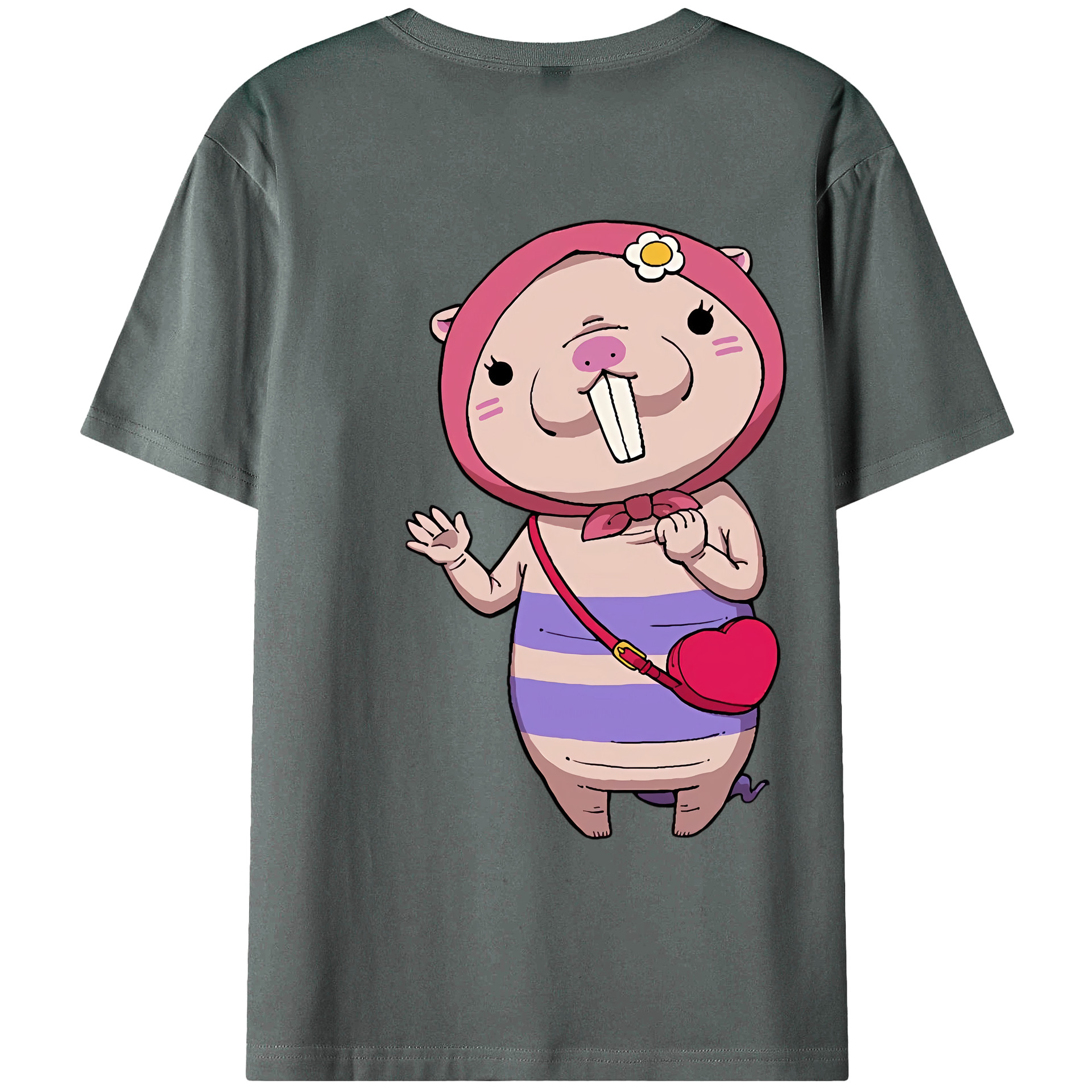 （画像用） 妖怪ウォッチ Yo-kai Watch 綿100％ メンズ半袖Tシャツ（バックプリント） 通気性